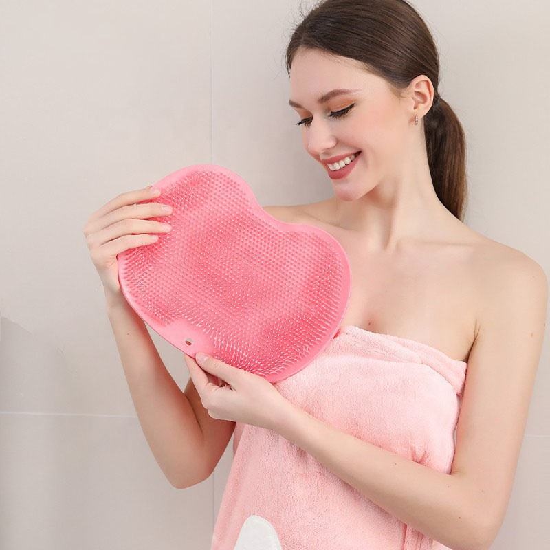 Silicone Foot and Back Scrubber – Shower Massage Pad & Exfoliating Brush