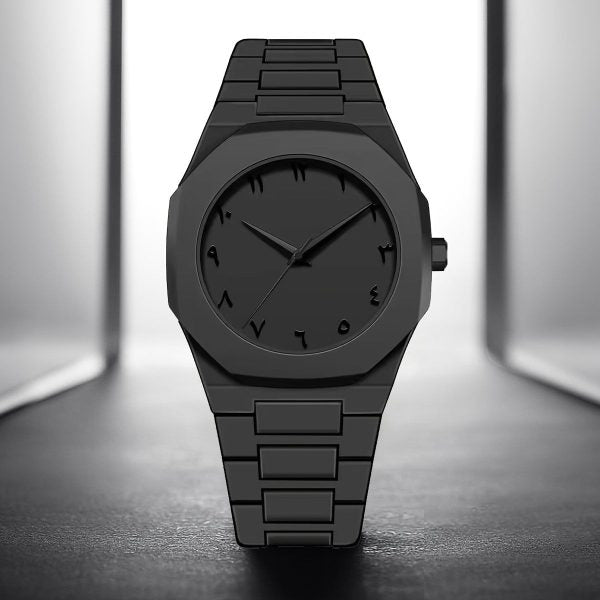Full Black Aura Quartz Watch – Lightweight Design, , Premium Quality & Finish – Best Quality Analog Watch For Boys – Watch For Men | Full Black Color Watch – Without Box